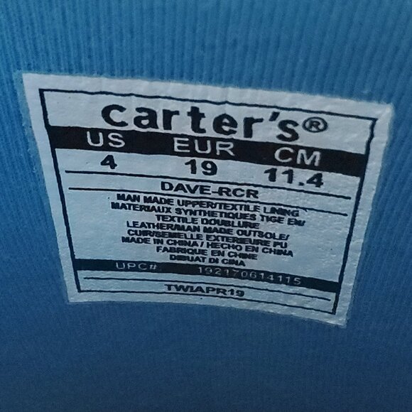 Carter's Kid's Black/Blue 4-D Space Rocket Waterproof Rain Boots SZ 4 - Picture 8 of 11